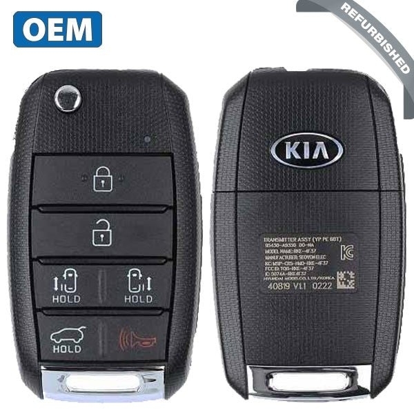 Kia OEM:REF2019-2021 Sedona / 6-Button Flip Key / PN95430-A9350 / TQ8-RKE-4F37 (YP PE 6BT) RFK-KIA080